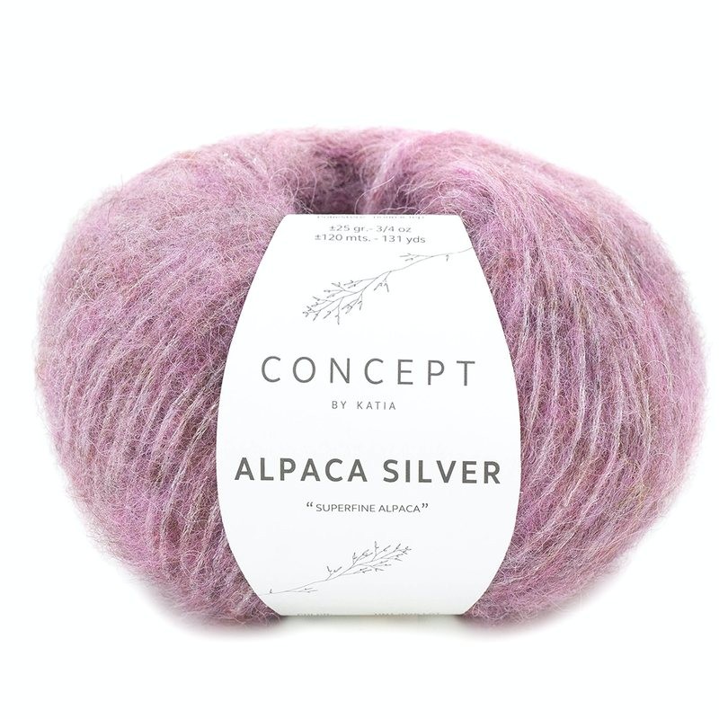 katia-alpaca-silver 267 rosa oscuro-plata